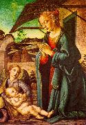 BOTTICINI, Francesco The Madonna Adoring the Child Jesus oil painting artist